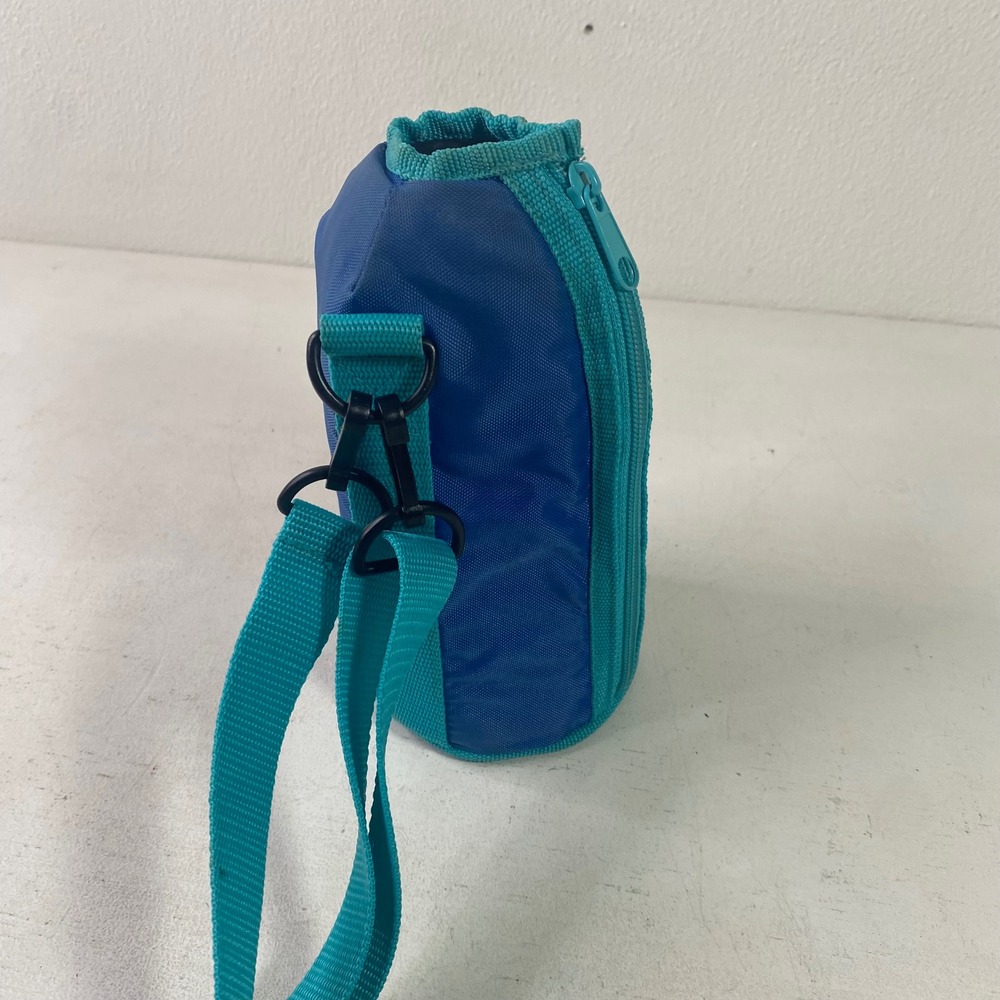 Old Navy Insulated Water Bottle Carrier Bag Blue Teal Adjustable Strap - Picture 2 of 6